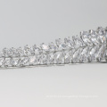 Moda exquisito cristal brillante tocado de boda corona accesorios para el cabello nupcial